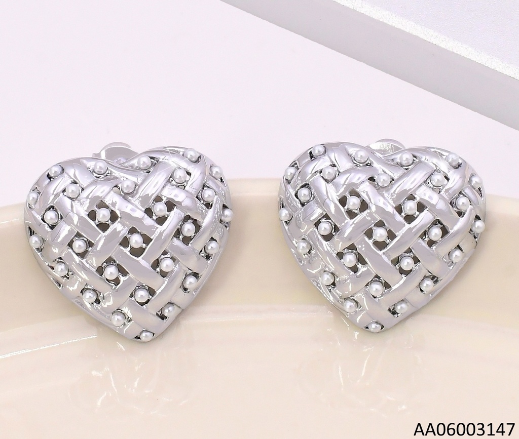 ARETES PLAT CORAZON PERLITAS EA1056-45
