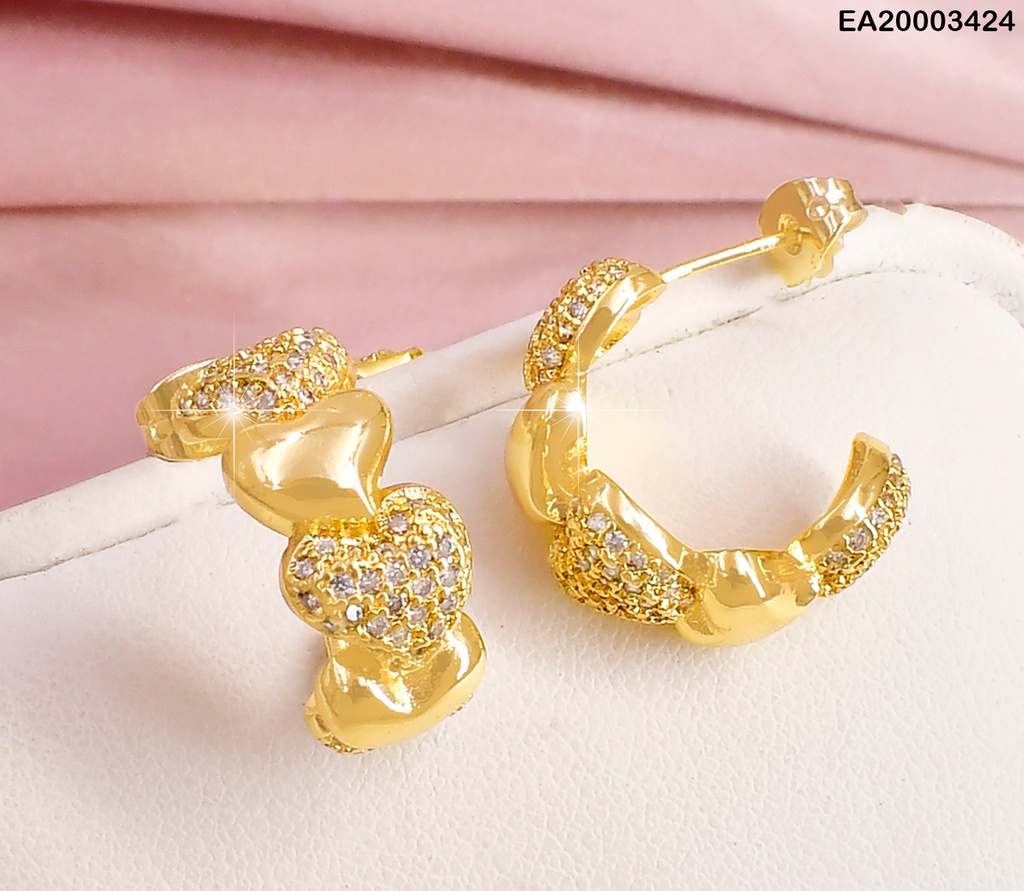 ARETES "C" CORAZONES LISOS-CORRUGADOS EE1967-268