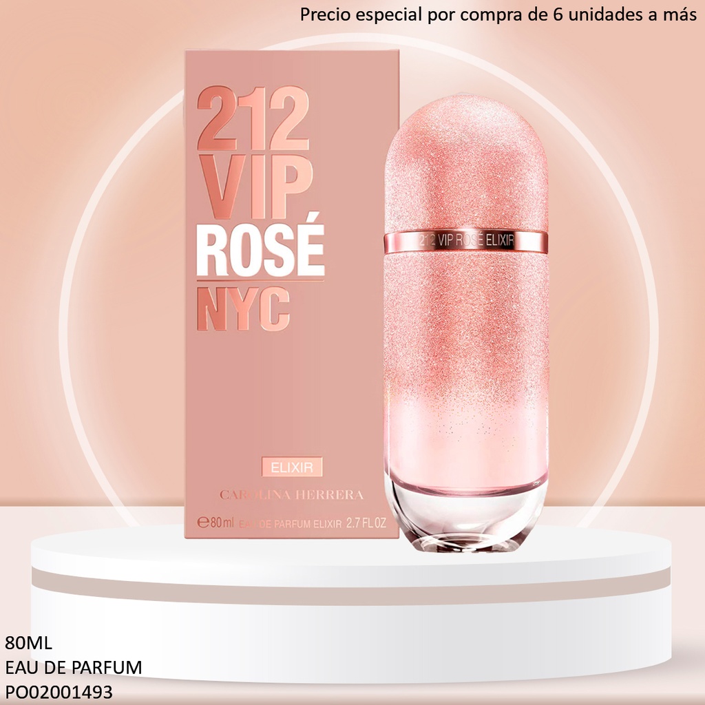 PERFUME 212 VIP ROSÉ NYC ELIXIR 80ML EDP CAROLINA H.