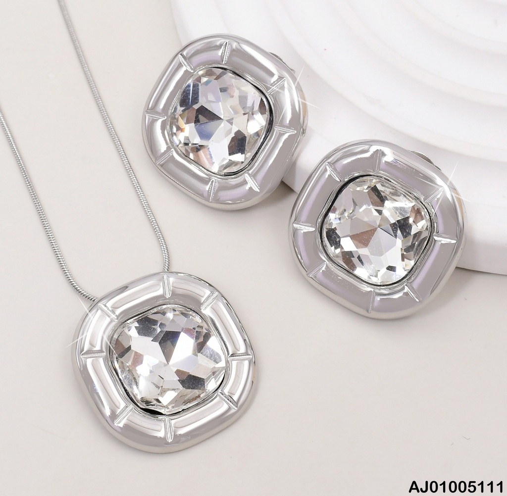 JUEGO PLAT CIRCULO CENTRO ZIRC CRISTAL  SA539-45