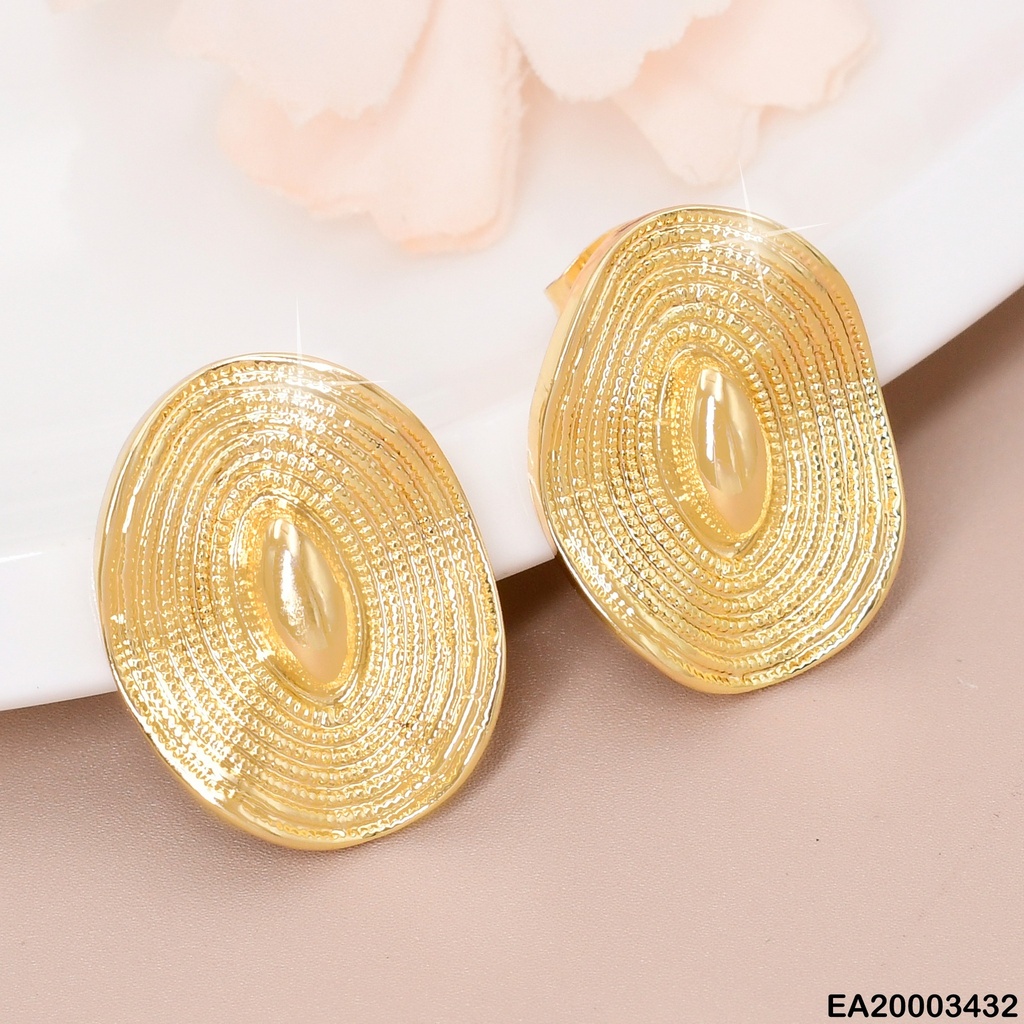 ARETES OVALOS RAYADOS ONDULADOS EE2086-301