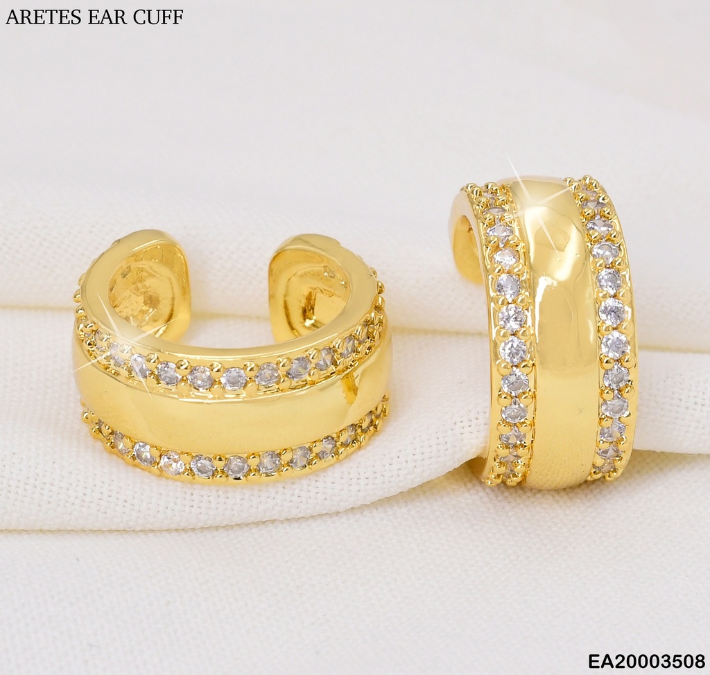 EAR CUFF(2) DORADOS BORDES ZIRCONIAS EE1717-294