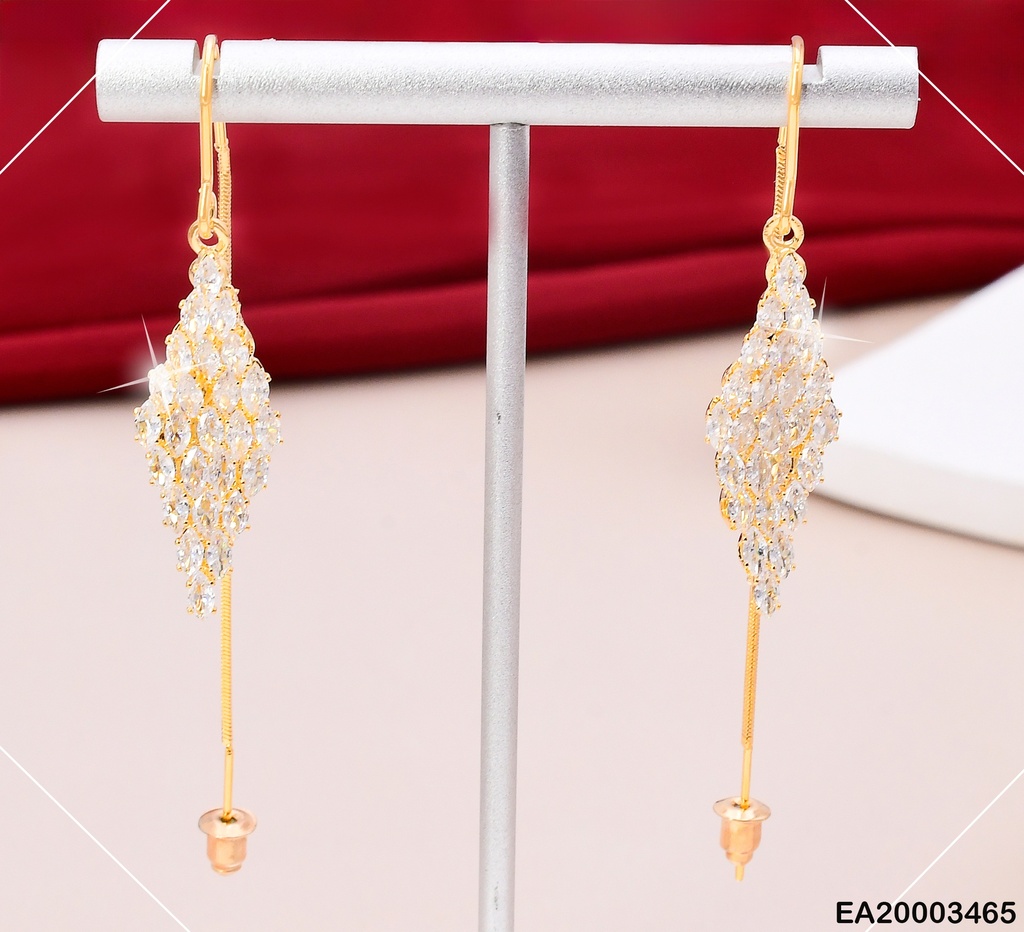 ARETES DOR ROMBO ZIRC.  EE1197-132