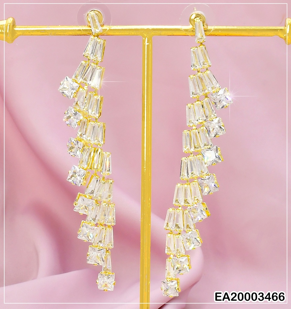 ARETES ZIRCONIAS RECTANGULARES CASCADA EE1210-132