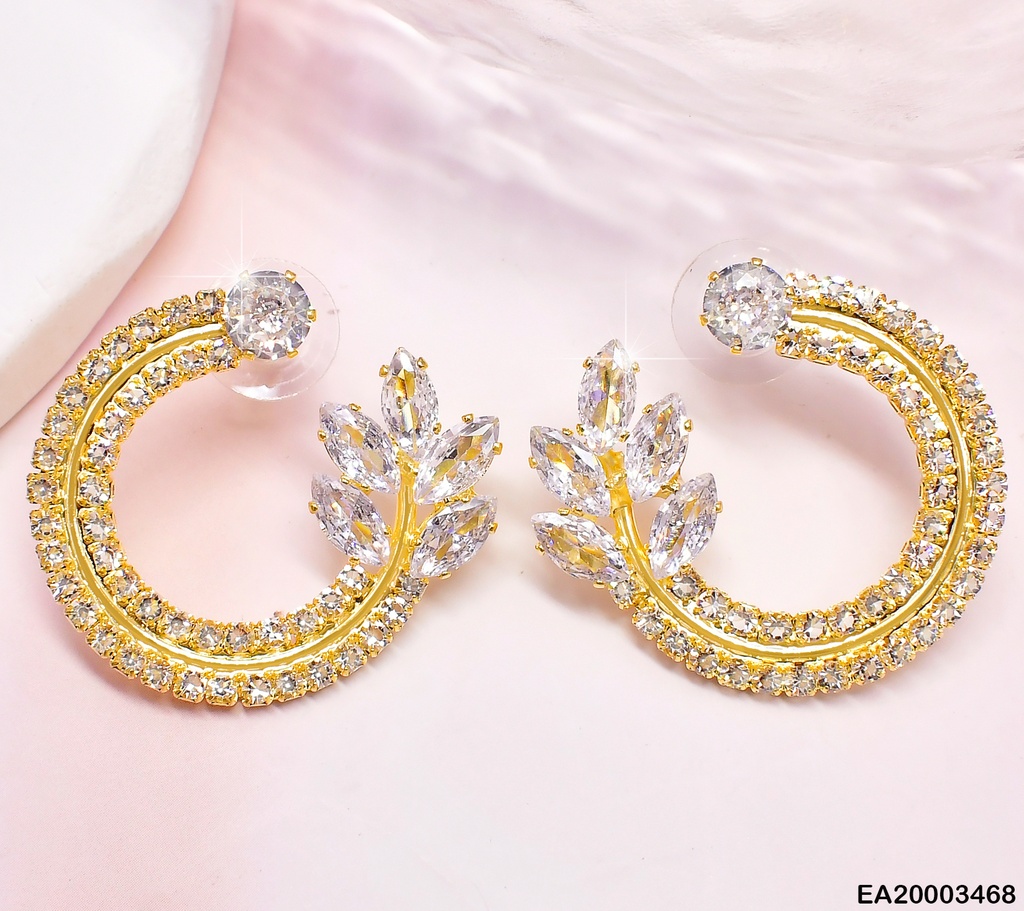 ARETES "U" HOJAS-RD ZIRCONIAS EXTREMOS EE1212-132