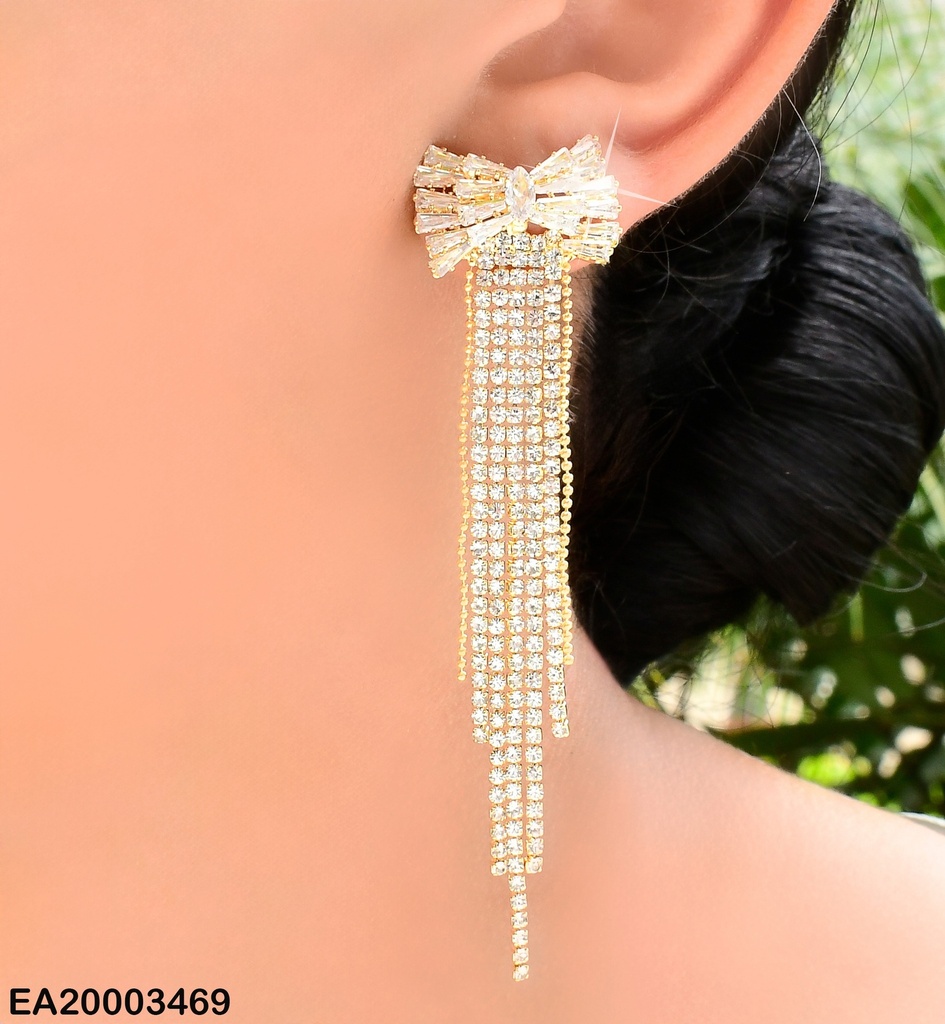 ARETES ZIRCONIAS LAZO C/VARIAS LINEAS EE1105-132