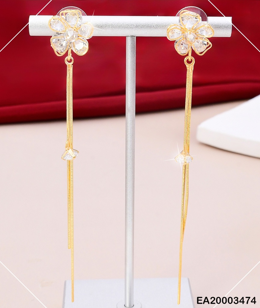 ARETES DOR FLOR ZIRC / COLGANTES EE1219-132