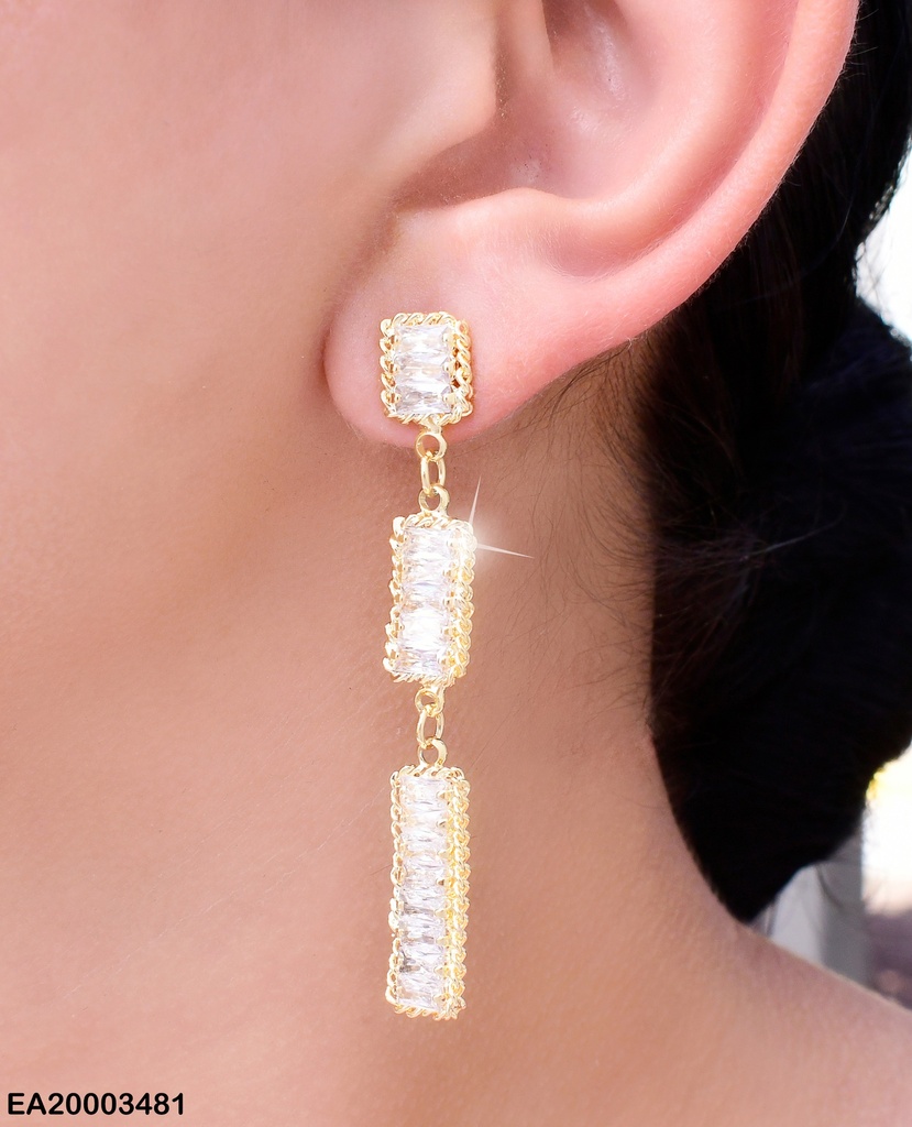 ARETES 3 RECTANGULOS VERT. ZIRCONIAS EE1258-132