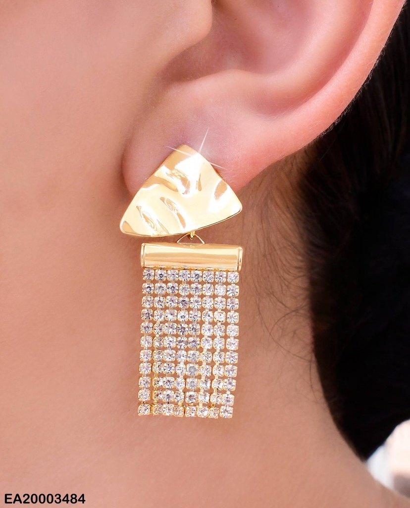 ARETES TRIANGULO C/8 LINEAS ZIRC. COLGANTES EE1268