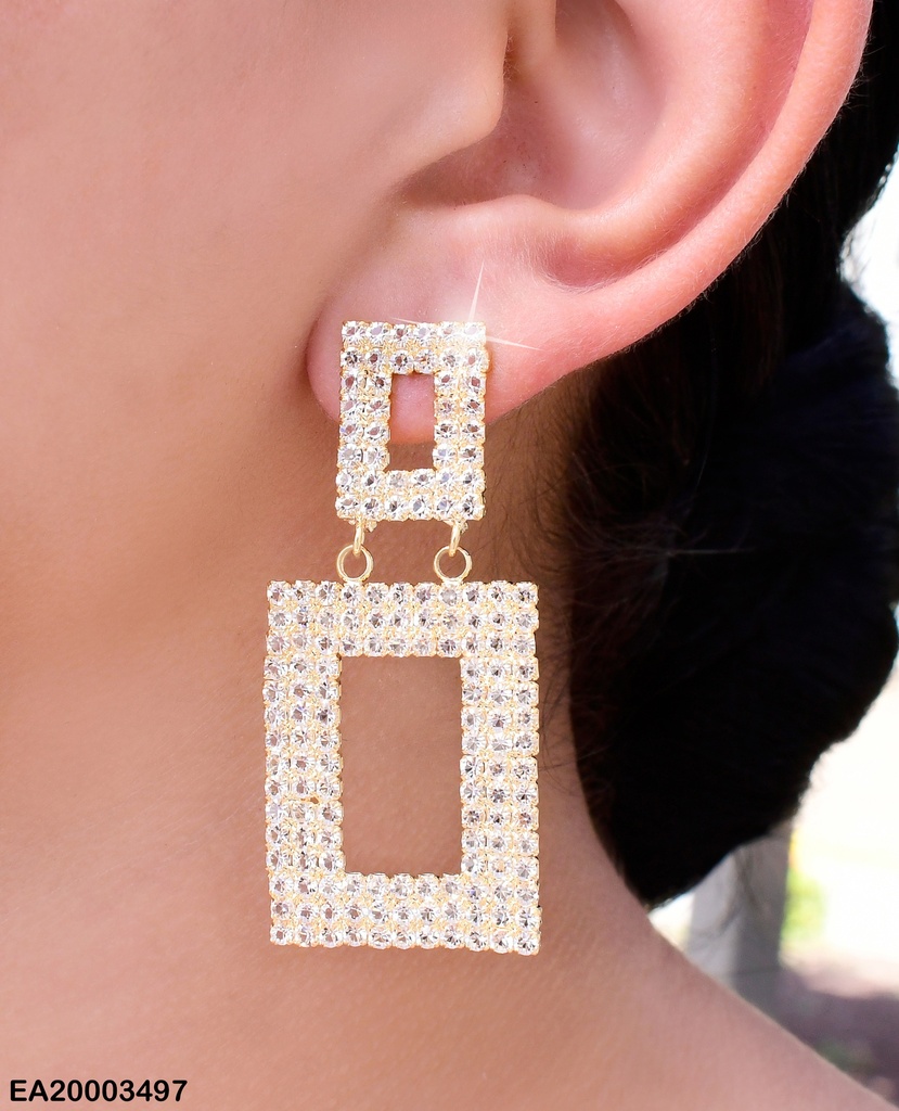 ARETES CROQUIS CUADROS PQ-GR ESCARCHADOS EE1367