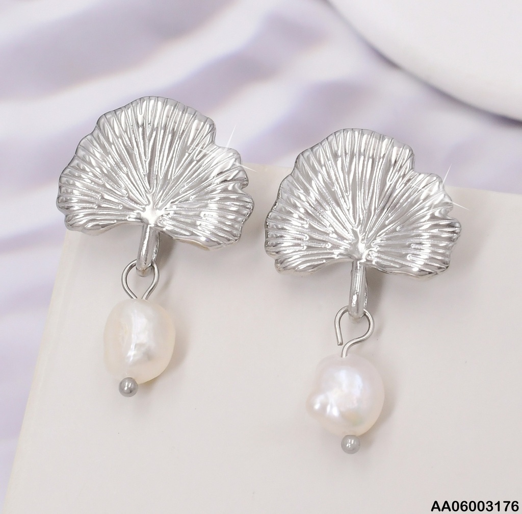 ARETE PLAT PERLA COLGANTE EA1026-45