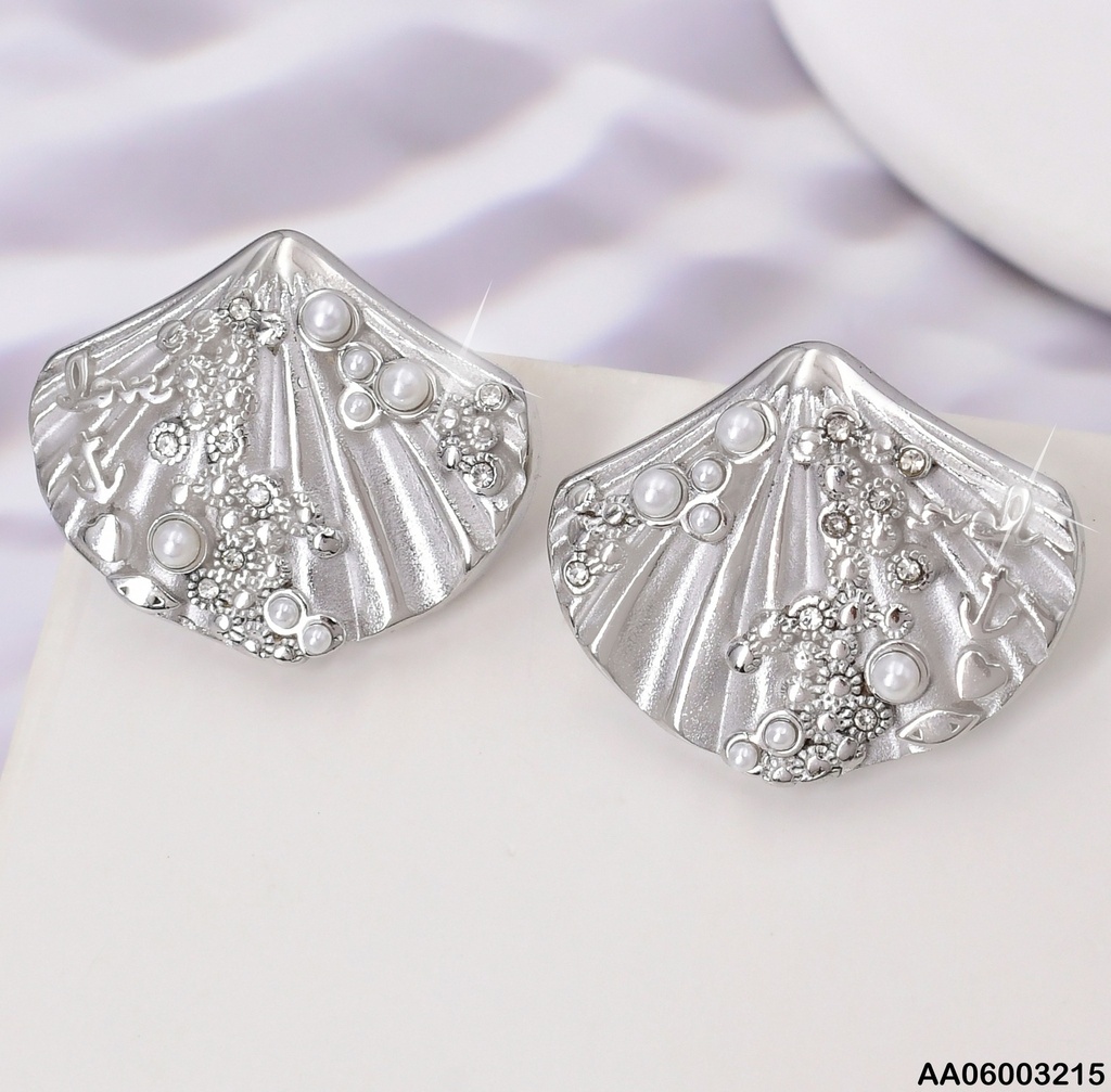 ARETES PLAT ABANICO/PLIEGOS/PERLAS/ZIRC EA1086-1