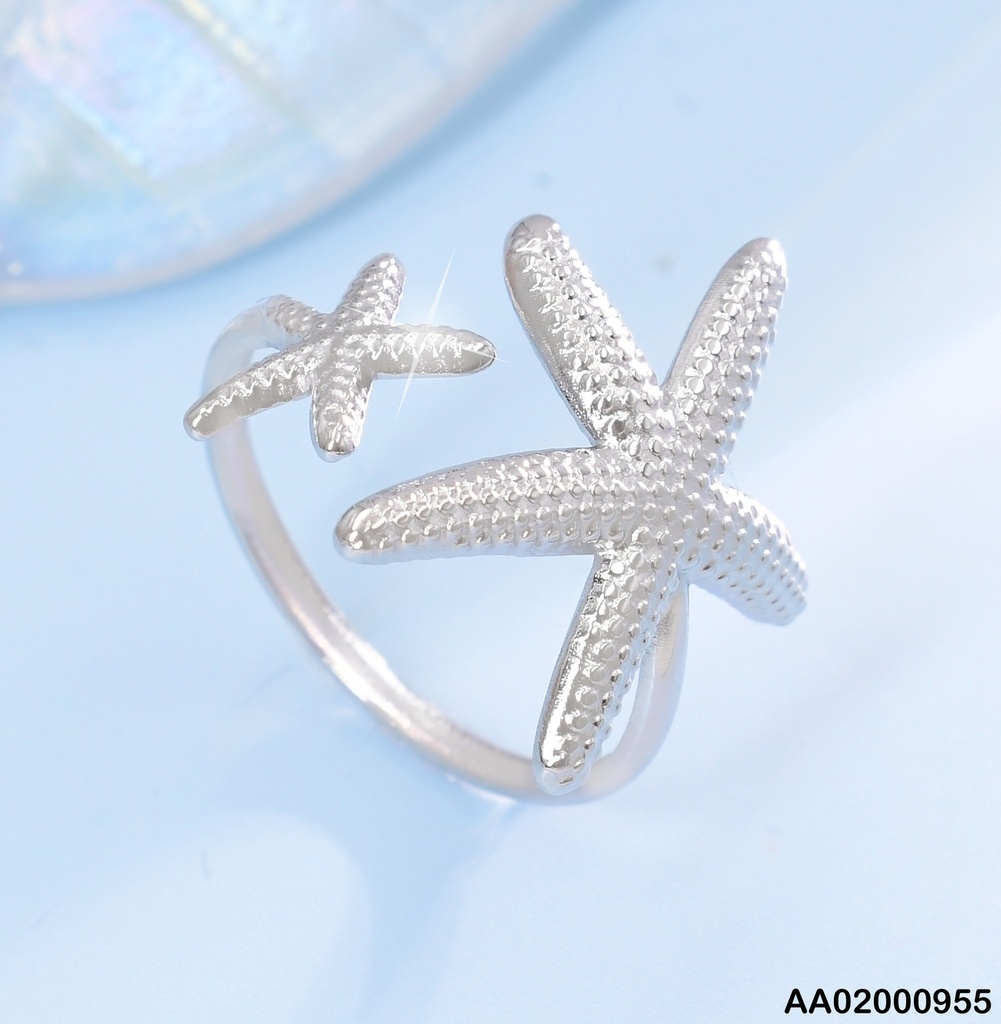 ANILLO PLAT AJUSTABLE ESTRELLA GR/PEQ RA542-311
