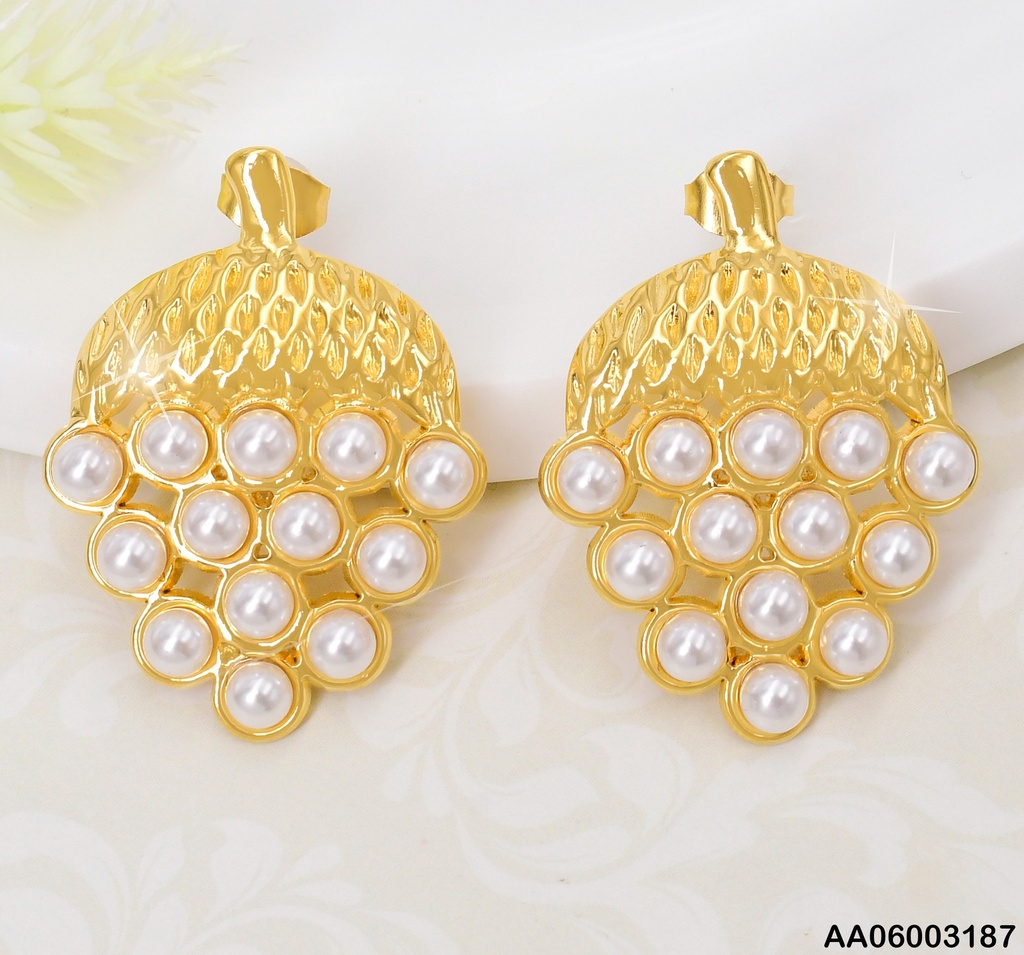 ARETES DOR BELLOTA/ PERLITAS EA1047-45
