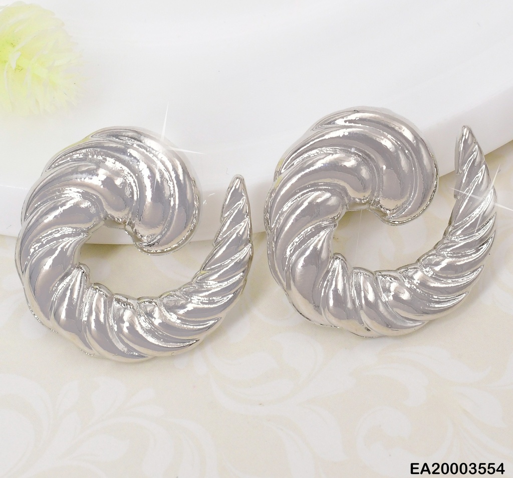 ARETES PLAT.ENROLLADO TORNEADO RELIEVE (CC) EE1893-301