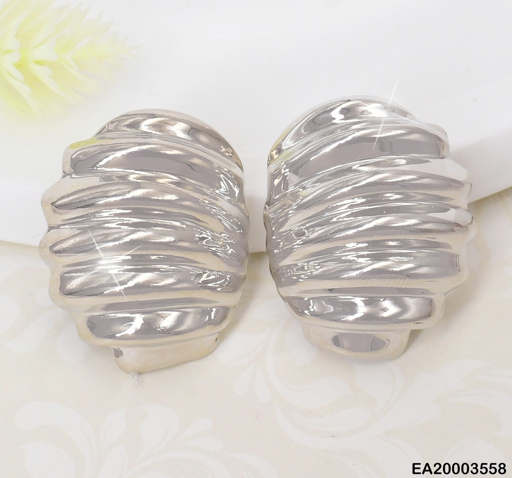 ARETES PLAT.OVALOS C/LINEAS HORIZ. EE1891-301