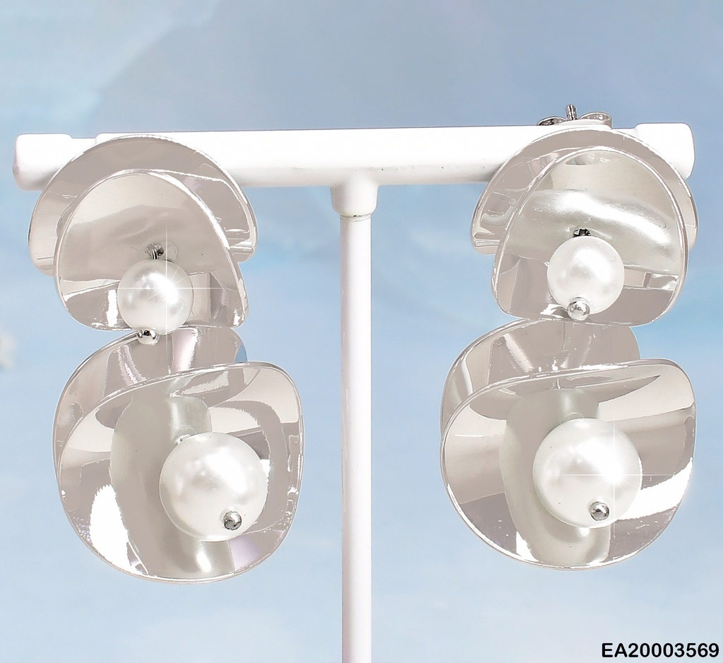 ARETES PLAT DOBLE CIRCULO PERLAS CENTRO EE2025-301
