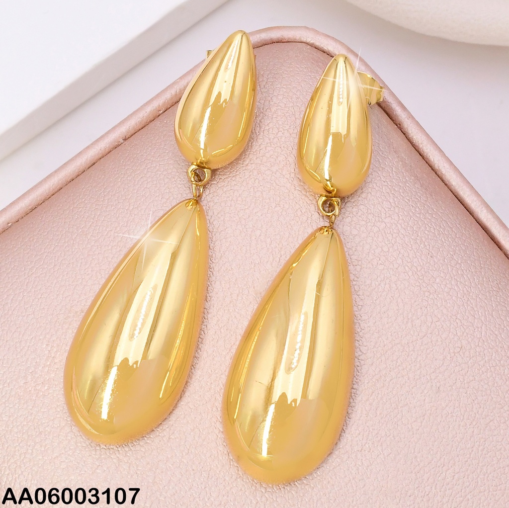 ARETES DOR GOTA PEQ/ GOTA GR ALARGADA COLGANTE EA818/K2934