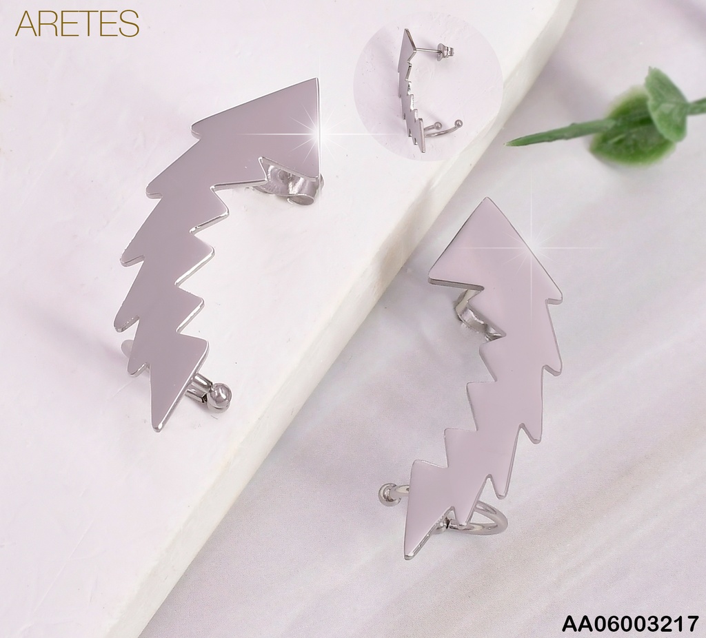 ARETES CAMALEON PLAT FLECHA IRREGULAR EA1089-45