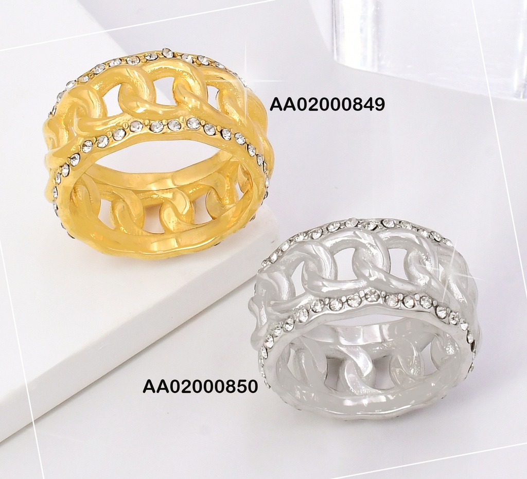 ANILLO PLAT LINEA SUP E INF. ZIRC/ CIRC ENTRELAZADOS CENTRO RA238-305
