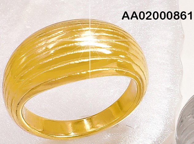 ANILLO DOR OVALO RAYAS EN HORIZONTAL RA269-305
