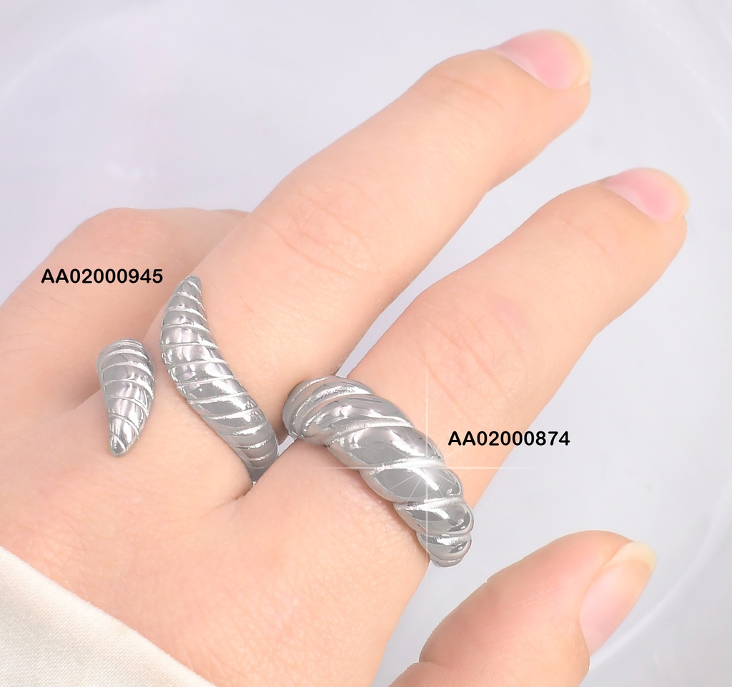 ANILLO PLAT. AJUSTABLE OVALOS DIAGONALES RA312-305