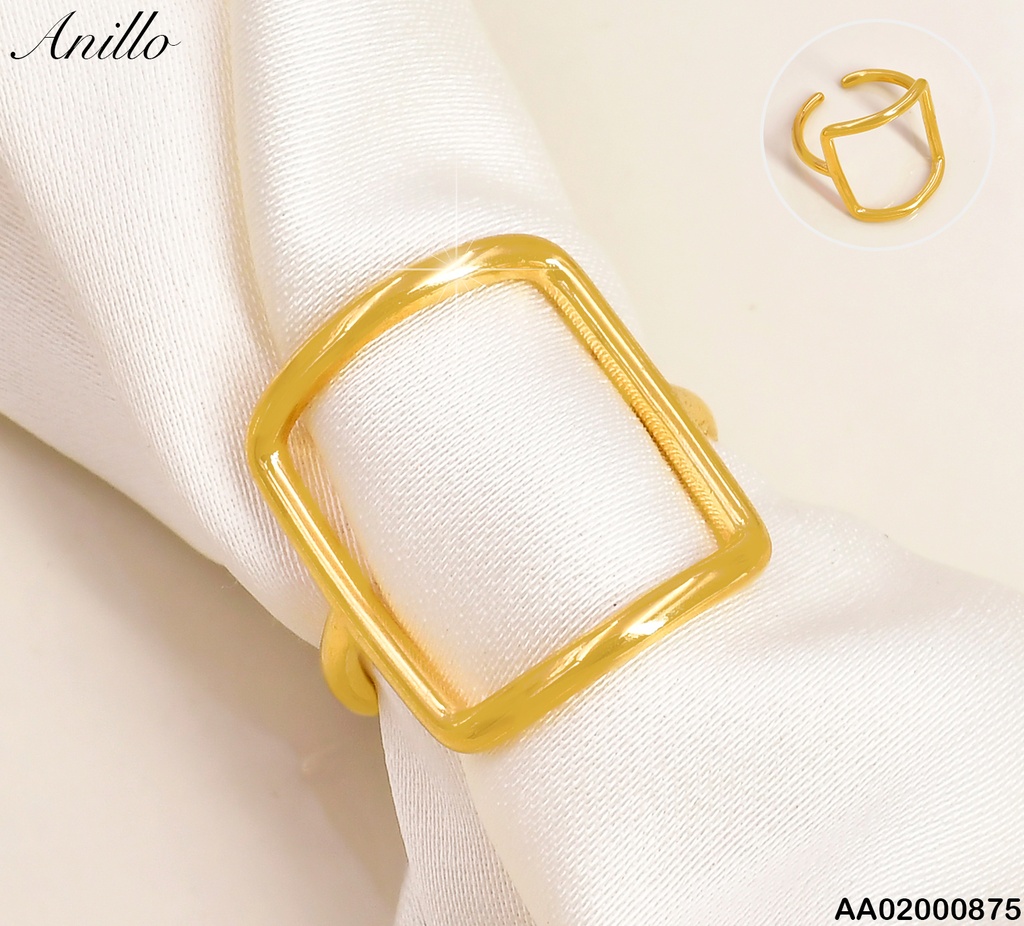 ANILLO DOR CROQUI CUADRADO RA321-305