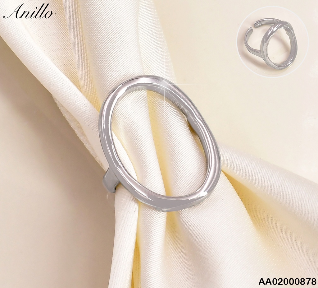 ANILLO PLAT CROQUI OVALO LISO RA324-305
