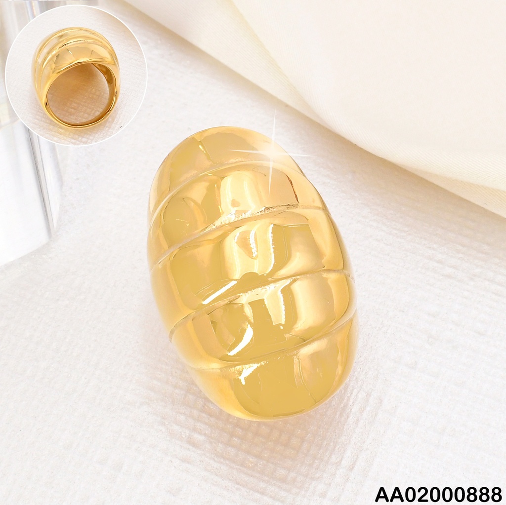ANILLO DOR OVALO RAYAS HORIZONTAL RA335-305