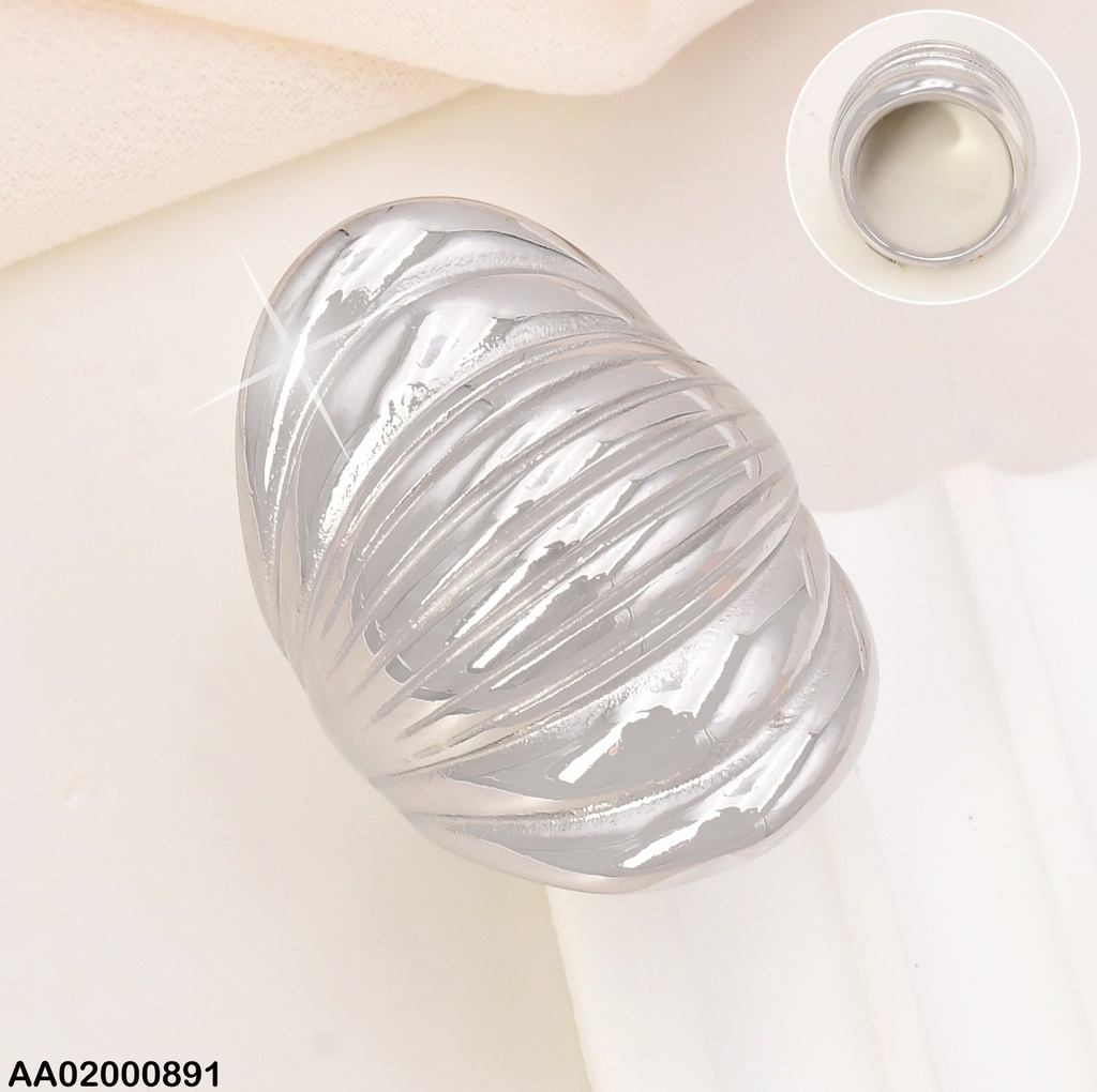 ANILLO PLAT OVALO RAYAS HORIZONTAL RA338-305