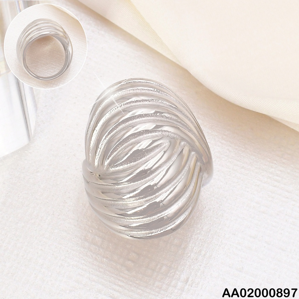 ANILLO PLAT RAYAS CURVA ENTRELAZADAS RA344-305