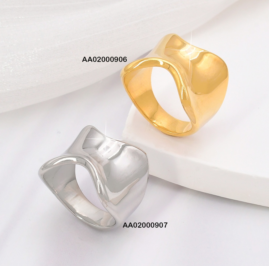 ANILLO DOR LISO EN FORMA DE LAZO RA353-305