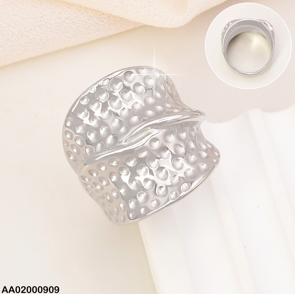 ANILLO PLAT. LINEAS PUNTEADAS ENTRELAZADAS RA356-305