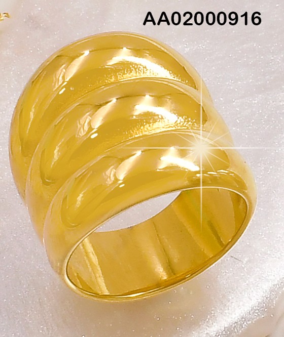 ANILLO DOR 3 LINEAS HORIZONTALES RA383-305