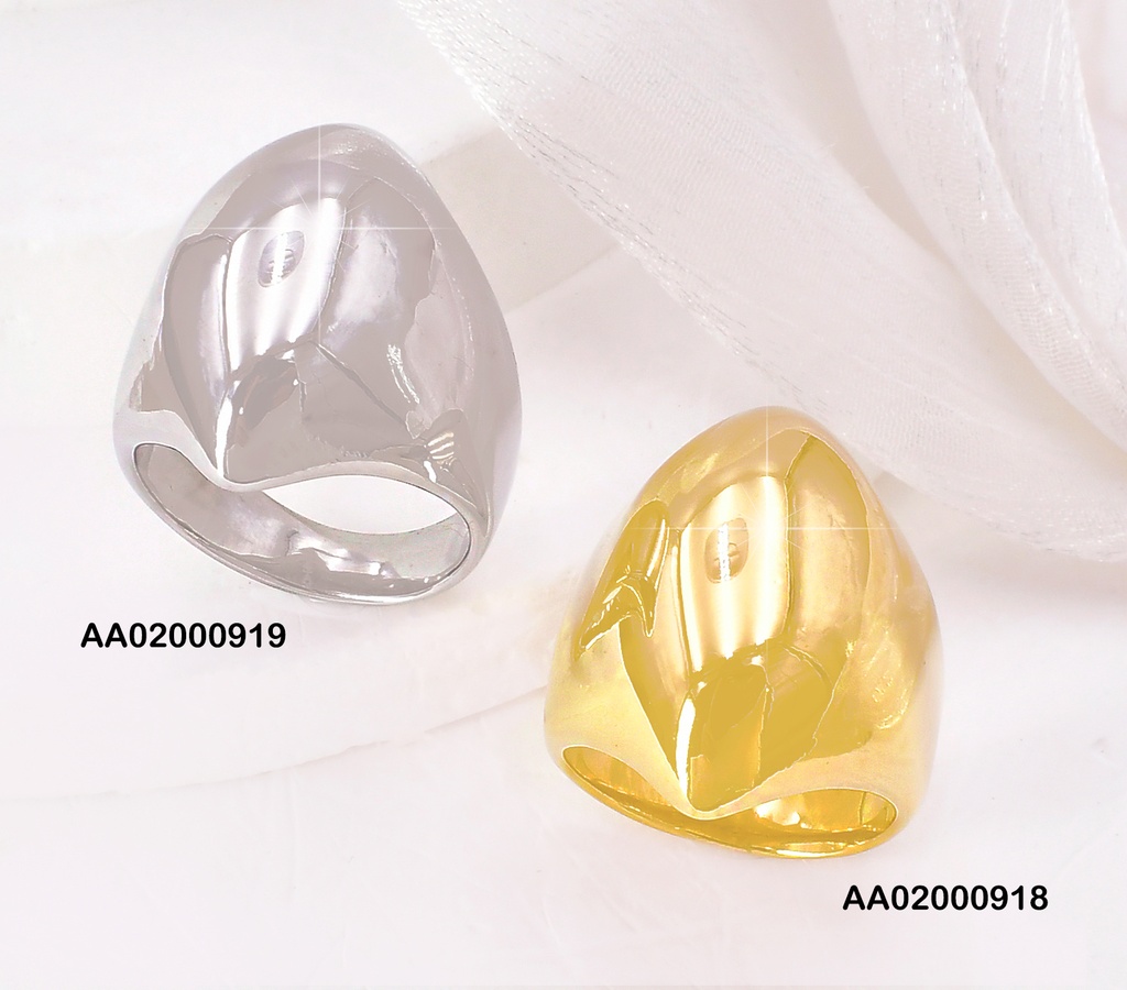ANILLO PLAT LISO CENTRO EN FORMA DE ROMBO RA386-305