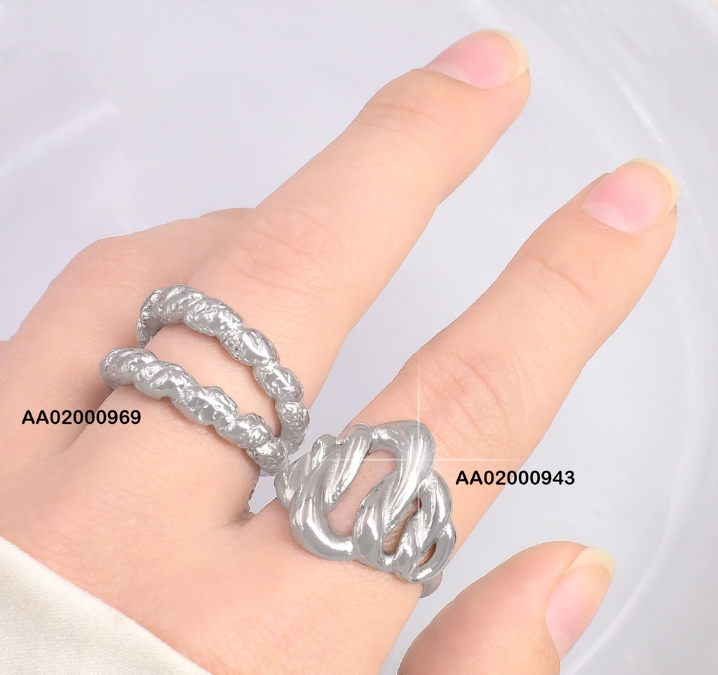 ANILLO PLAT OVALOS ENTRELAZADOS RA438-305