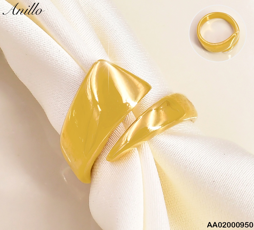 ANILLO DOR AJUSTABLE CENTRO CUADRADO/PUNTA RA447-305