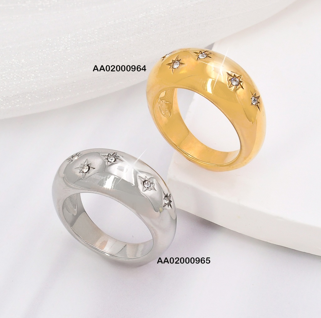 ANILLO DOR ESTRELLAS  ZIRC. RA465-305