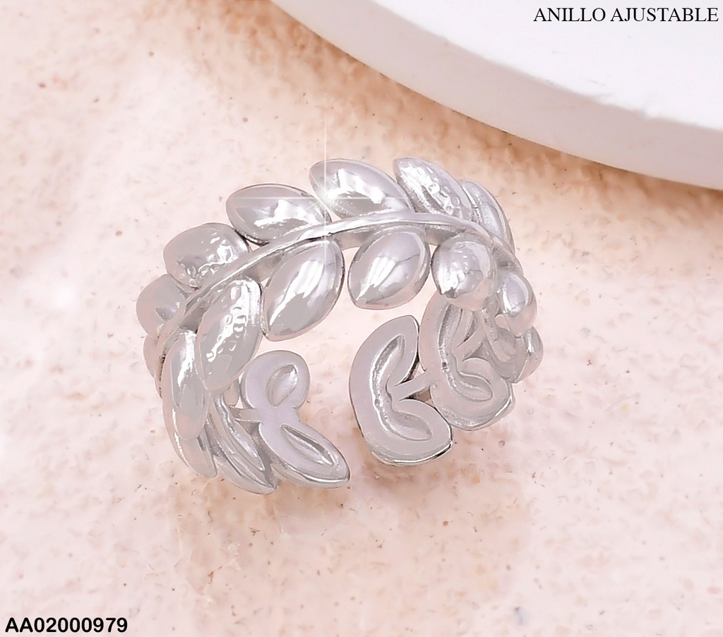 ANILLO PLAT. HOJITAS EN HORIZONTAL RA528-311