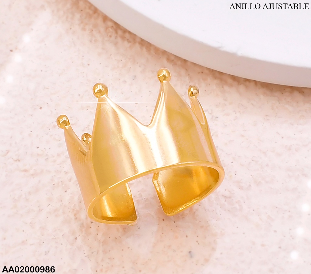 ANILLO CORONA LISA/ PELOTITAS RA537-311