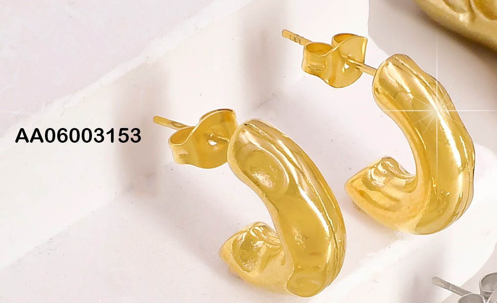 ARETES DOR "C" INFLADA C/ABOLLADURAS EA958-45