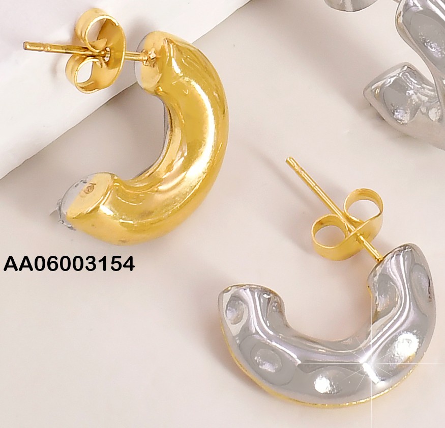 ARETES PLAT "C" INFLADA C/ABOLLADURAS EA960-45
