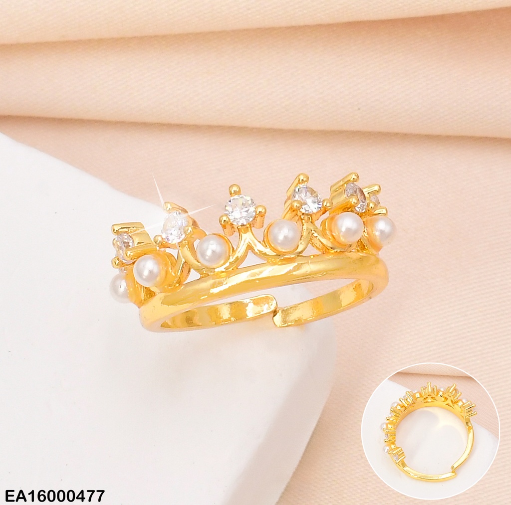 ANILLO AJUST. CORONA ZIRC PERLAS PART. SUP. RE106-268