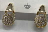 ARETES GOTAS LISA C/FAJA ZIRCONIAS EE1035-3