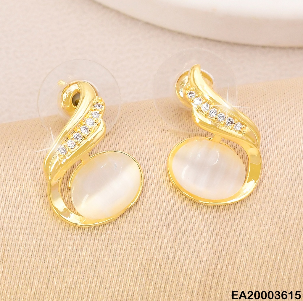 ARETES DOR PERLA/ CURVA ZIRC PARTE SUPERIOR EE1183-132