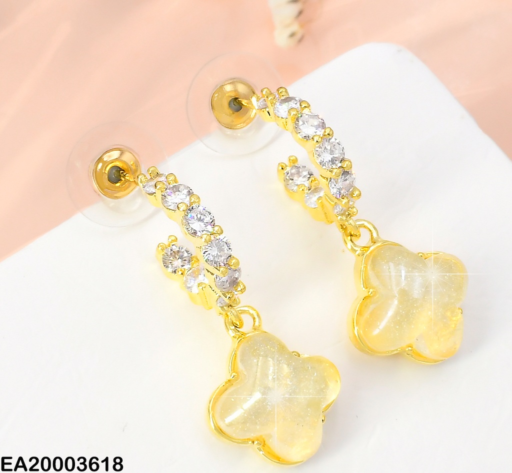 ARETES "C"ZIRC. C/ FLOR 4 PET. EE1193-132