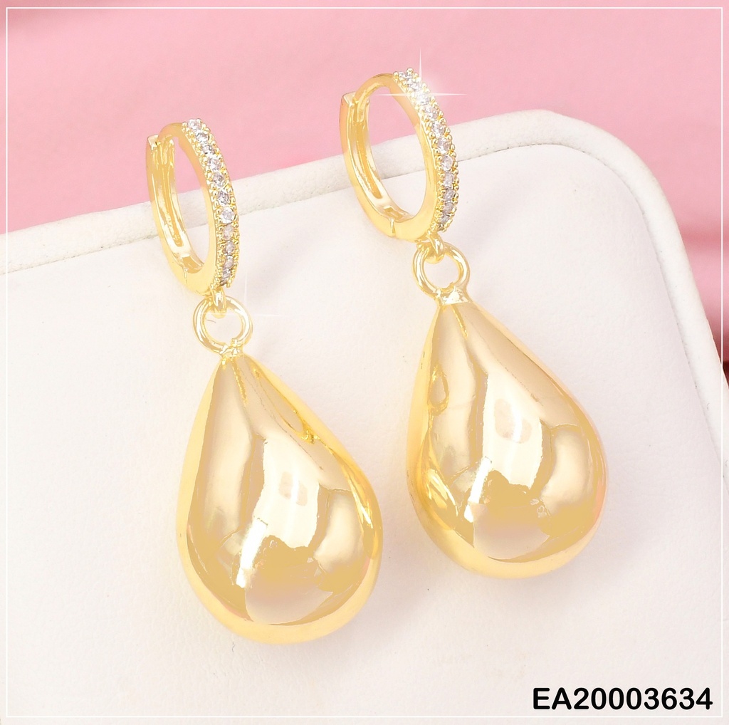 ARETES DOR HUGGIES GOTA COLGANTE EE1378-287