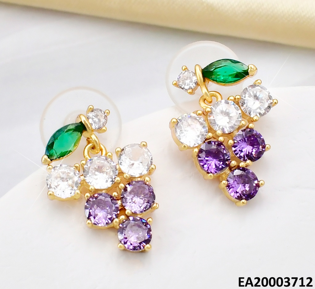 ARETES DOR UVA ZIRC. EE1522-6