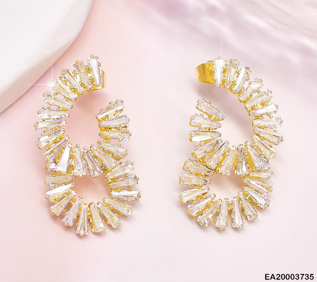 ARETES "UU" ZIRCONIAS RECTANGULARES EE1797-296