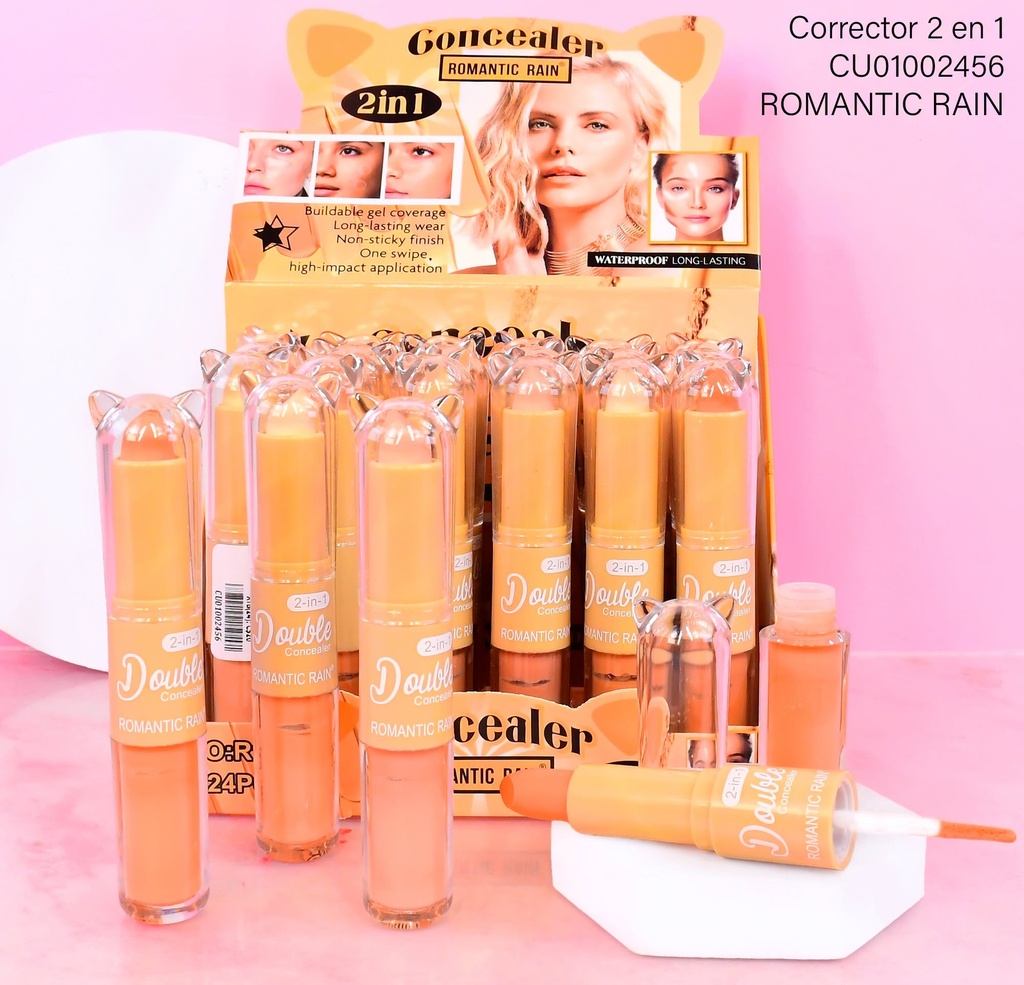 CORRECTOR 2EN1 DOUBLE ROMANTIC RAIN R1172